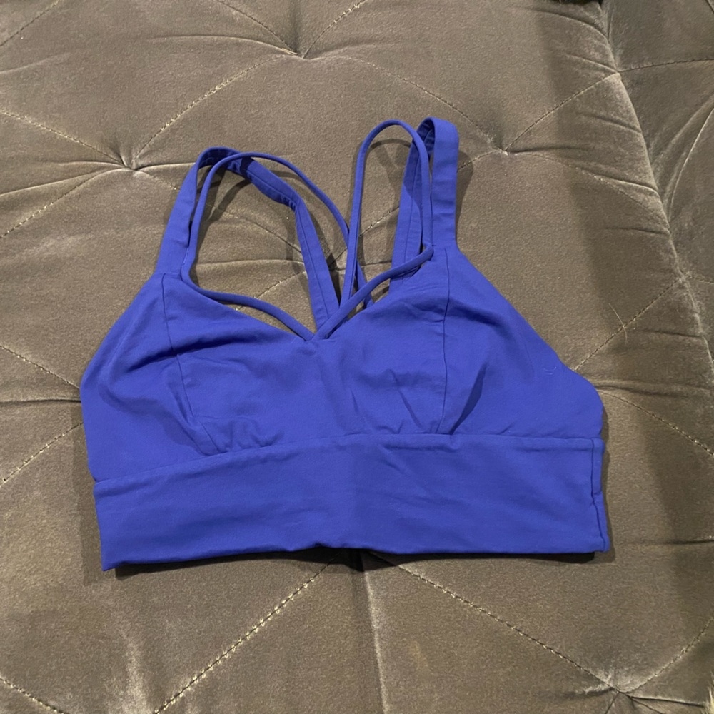Blue Lululemon Strappy Sports Bra